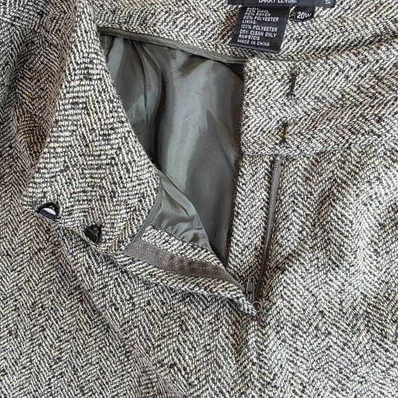 Vintage Style Signature By Larry Gray Texured Coat Set With Wide Legged Trousers - Picture 13 of 16